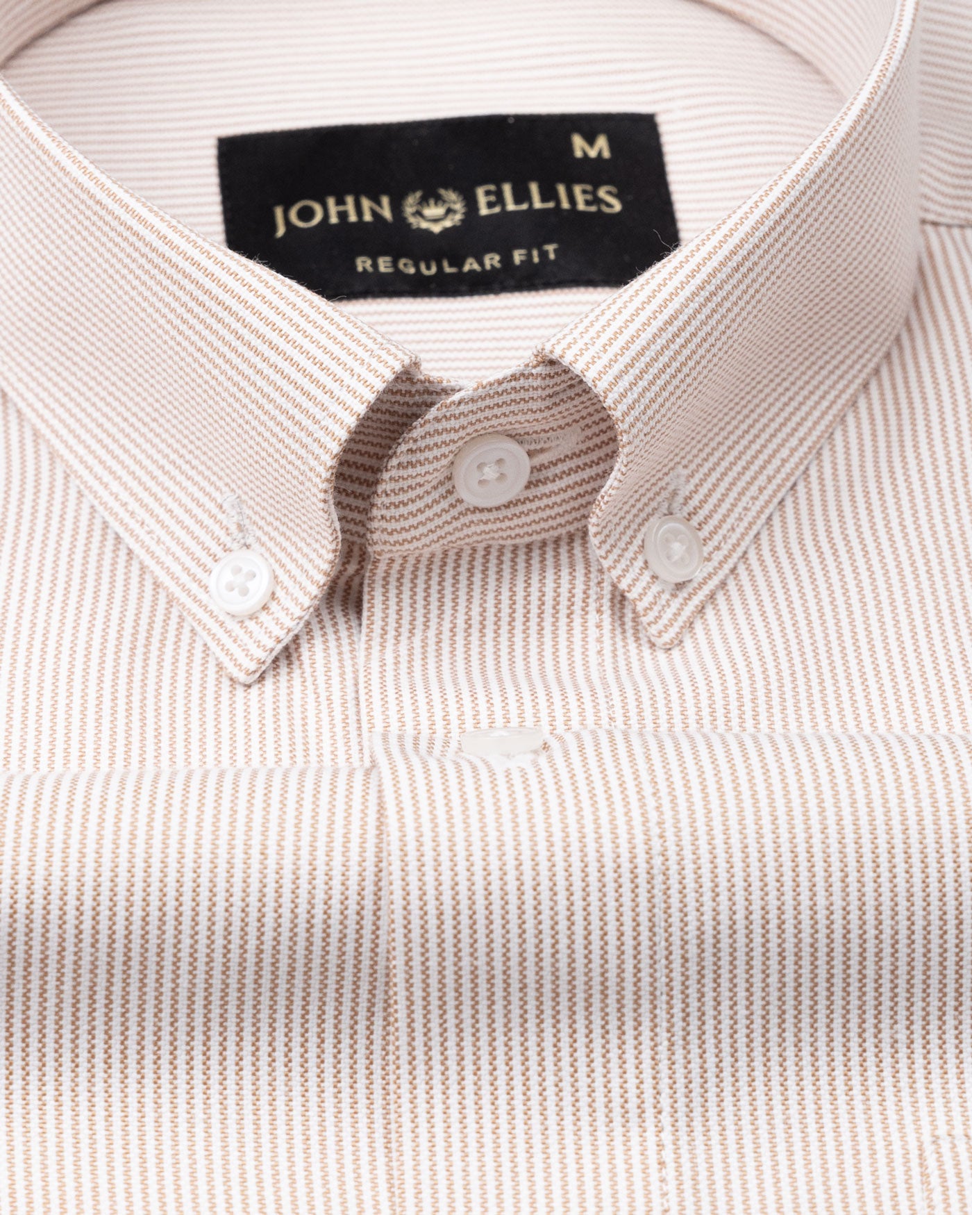 Siento Felix Orange Single Stripe Oxford Cotton Shirt - John Ellies