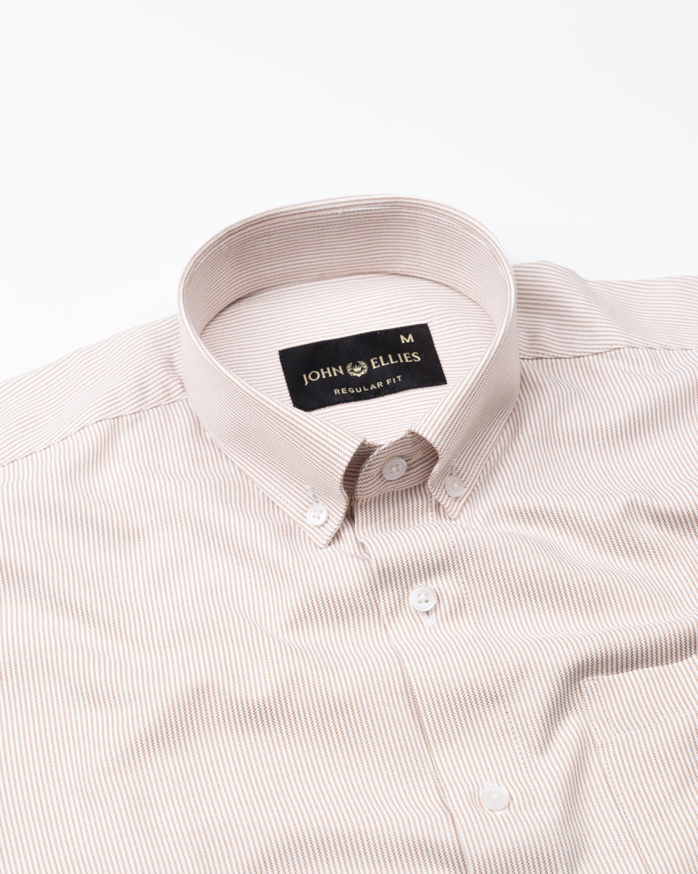 Siento Felix Orange Single Stripe Oxford Cotton Shirt - John Ellies