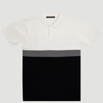 Alberan Black With Grey Cotton Polo T-Shirt - John Ellies