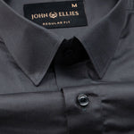 Stark Lead Grey Giza Cotton Shirt - John Ellies