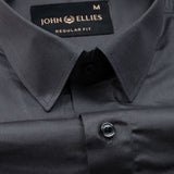 Stark Lead Grey Giza Cotton Shirt - John Ellies