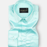 Montor Cruise Teal Premium Satin Men's Shirt - John Ellies