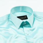 Montor Cruise Teal Premium Satin Men's Shirt - John Ellies