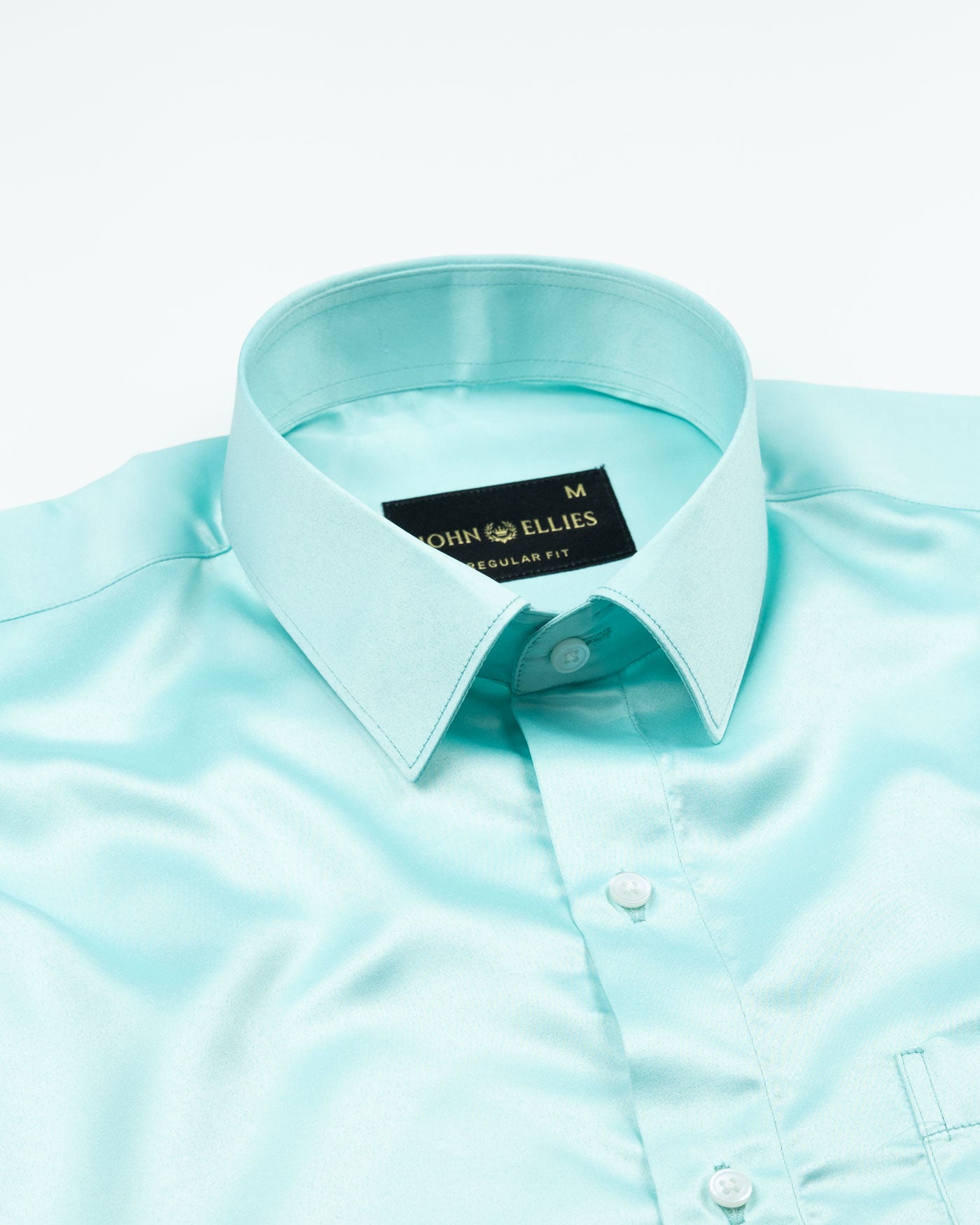 Montor Cruise Teal Premium Satin Men's Shirt - John Ellies