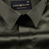 Montor Soldier Green Premium Satin Men's Shirt - John Ellies