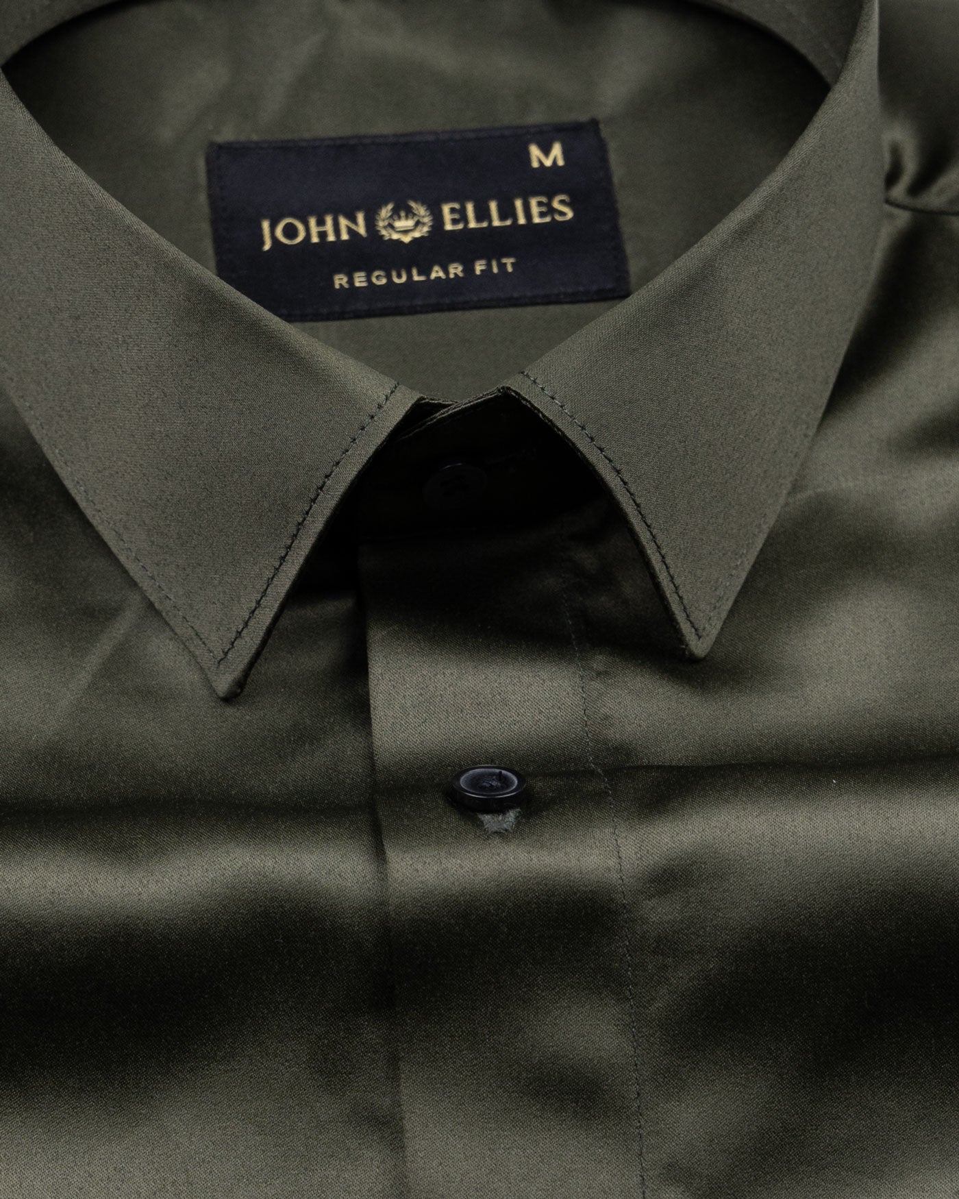 Montor Soldier Green Premium Satin Men's Shirt - John Ellies