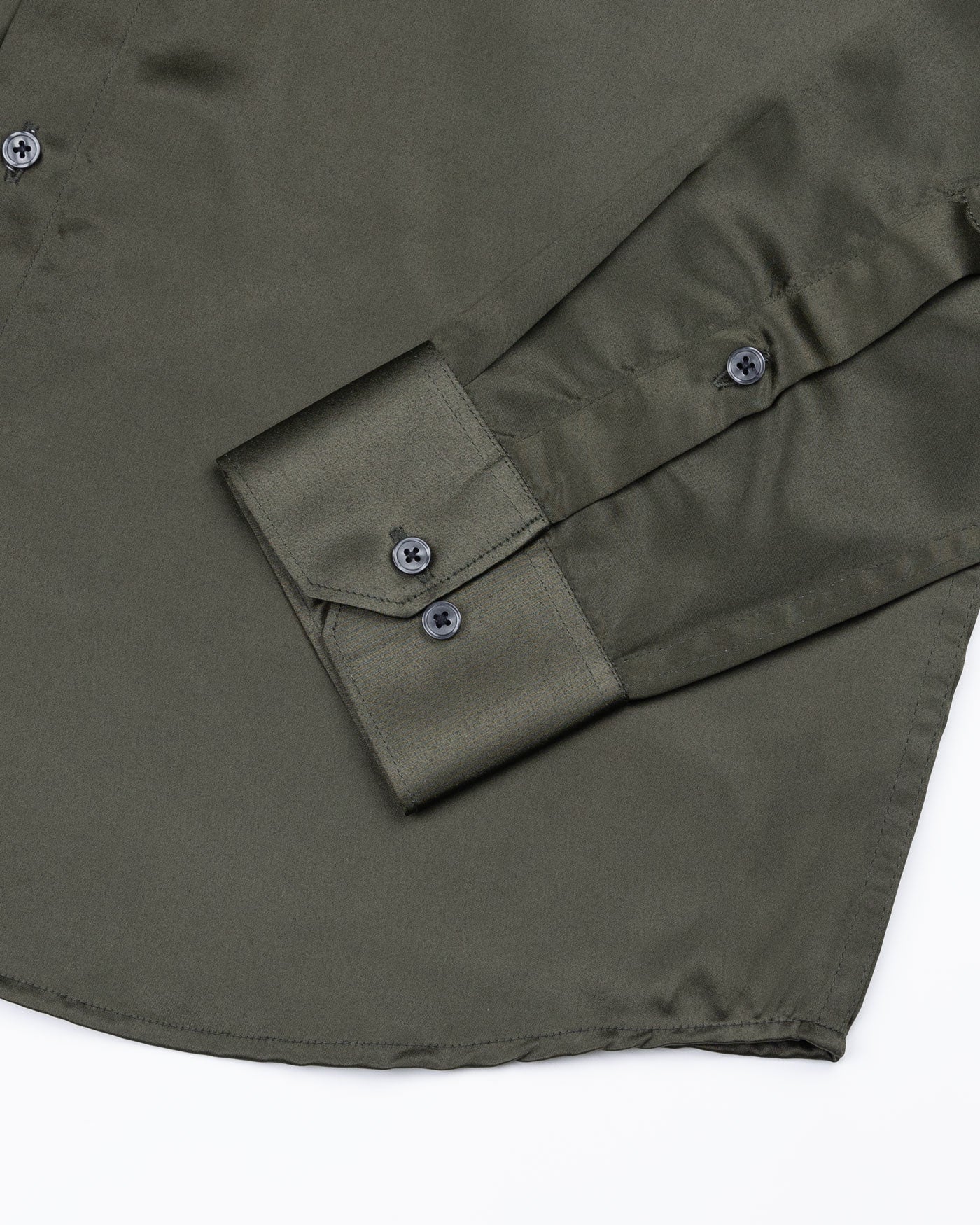 Montor Soldier Green Premium Satin Men's Shirt - John Ellies