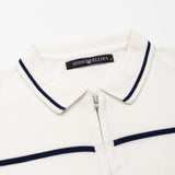 Sarrix Navy Blue Cotton Polo T-Shirt - John Ellies