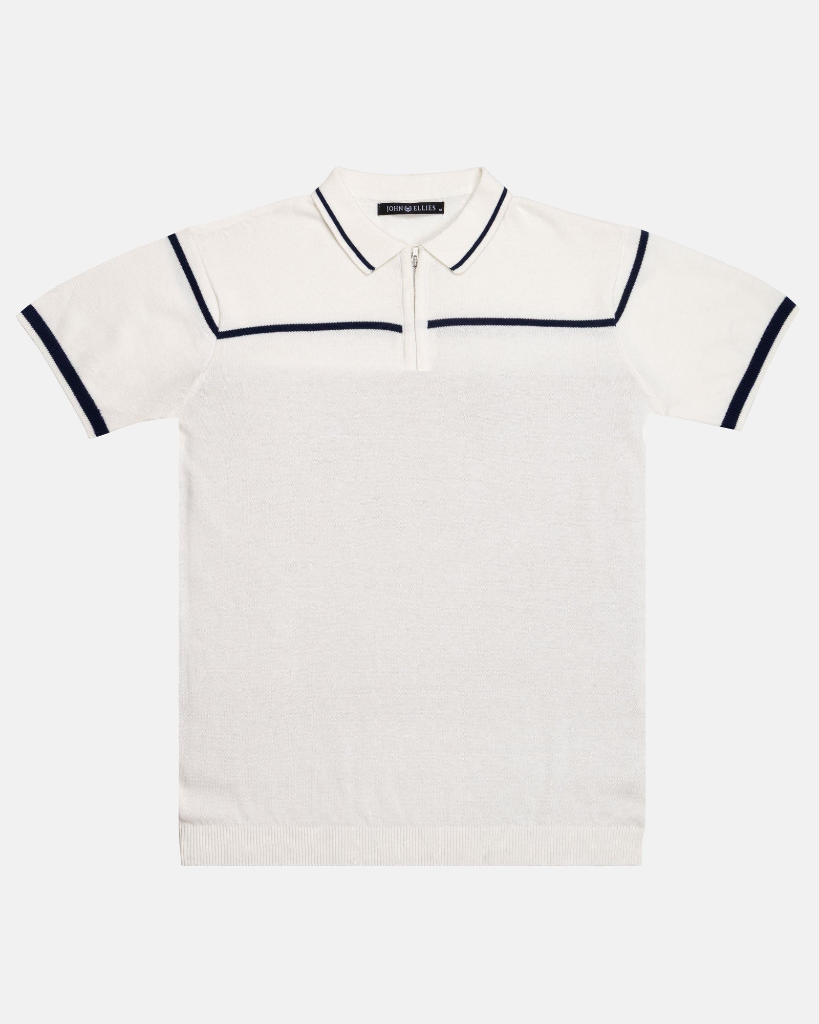 Sarrix Navy Blue Cotton Polo T-Shirt - John Ellies