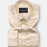 Montor Khaki Premium Satin Men's Shirt - John Ellies