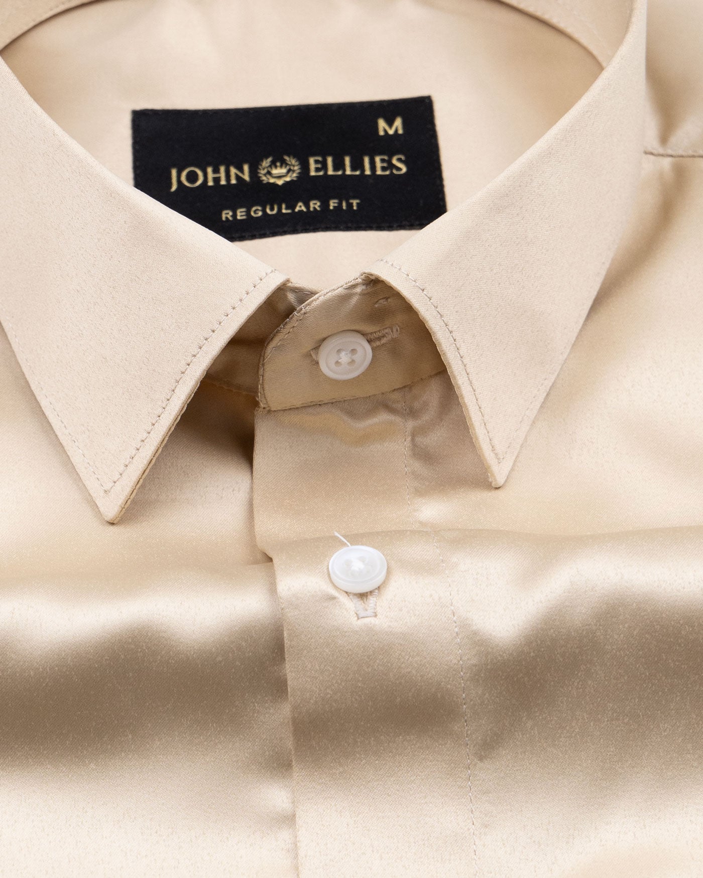 Montor Khaki Premium Satin Men's Shirt - John Ellies