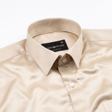 Montor Khaki Premium Satin Men's Shirt - John Ellies