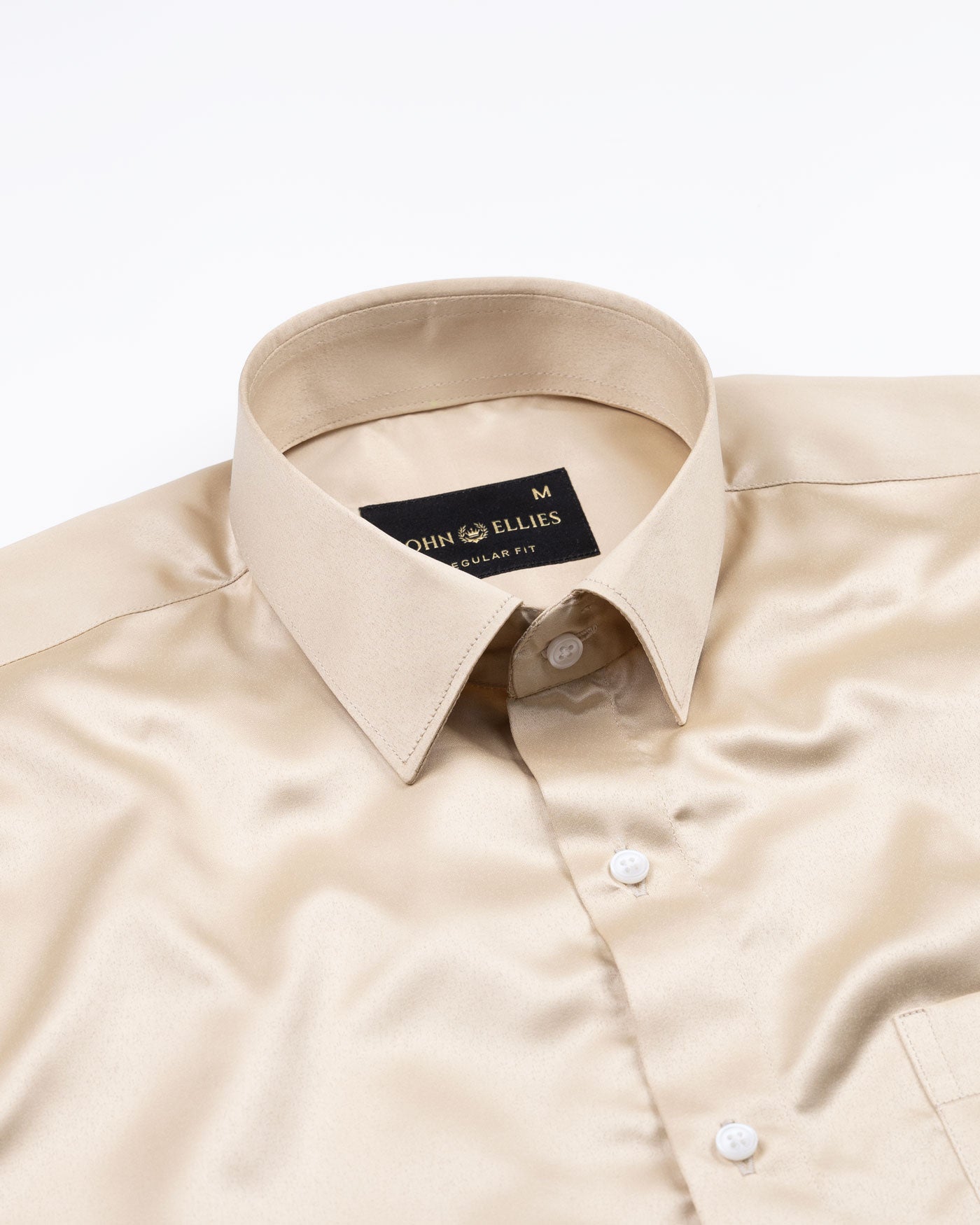 Montor Khaki Premium Satin Men's Shirt - John Ellies