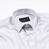 Montor Ghost Silver Satin Men's Shirt - John Ellies