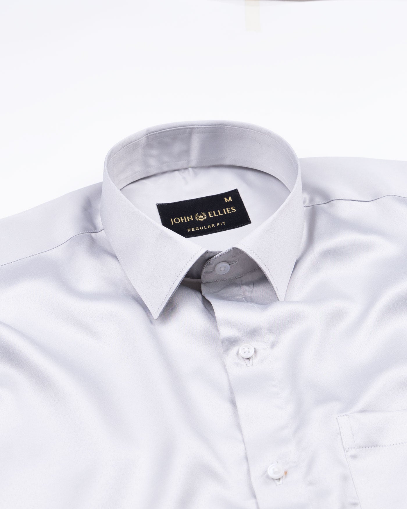 Montor Ghost Silver Satin Men's Shirt - John Ellies