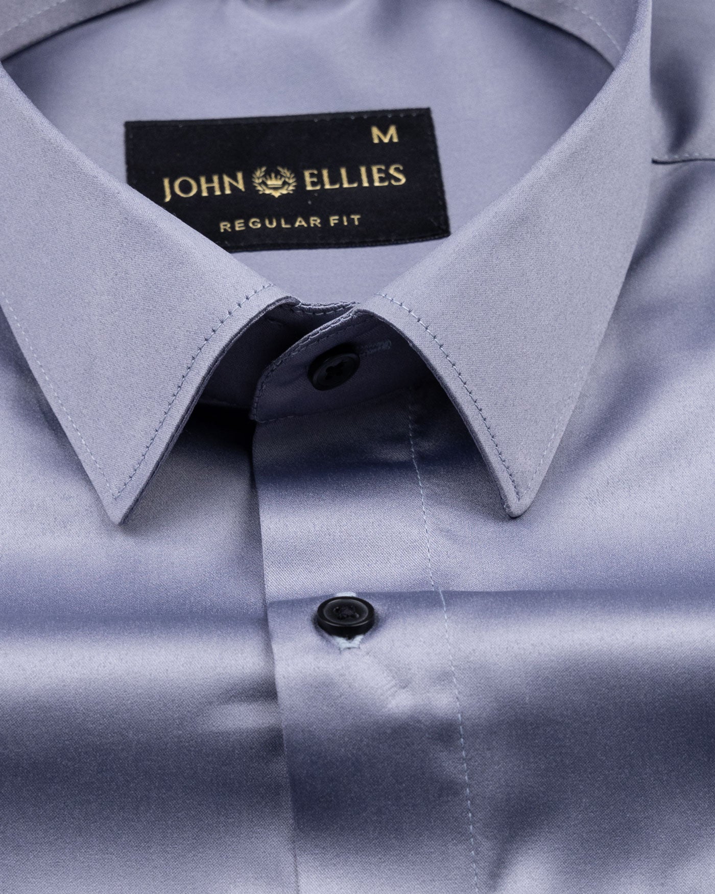 Montor Lavender Grey Satin Men's Shirt - John Ellies