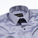 Montor Lavender Grey Satin Men's Shirt - John Ellies