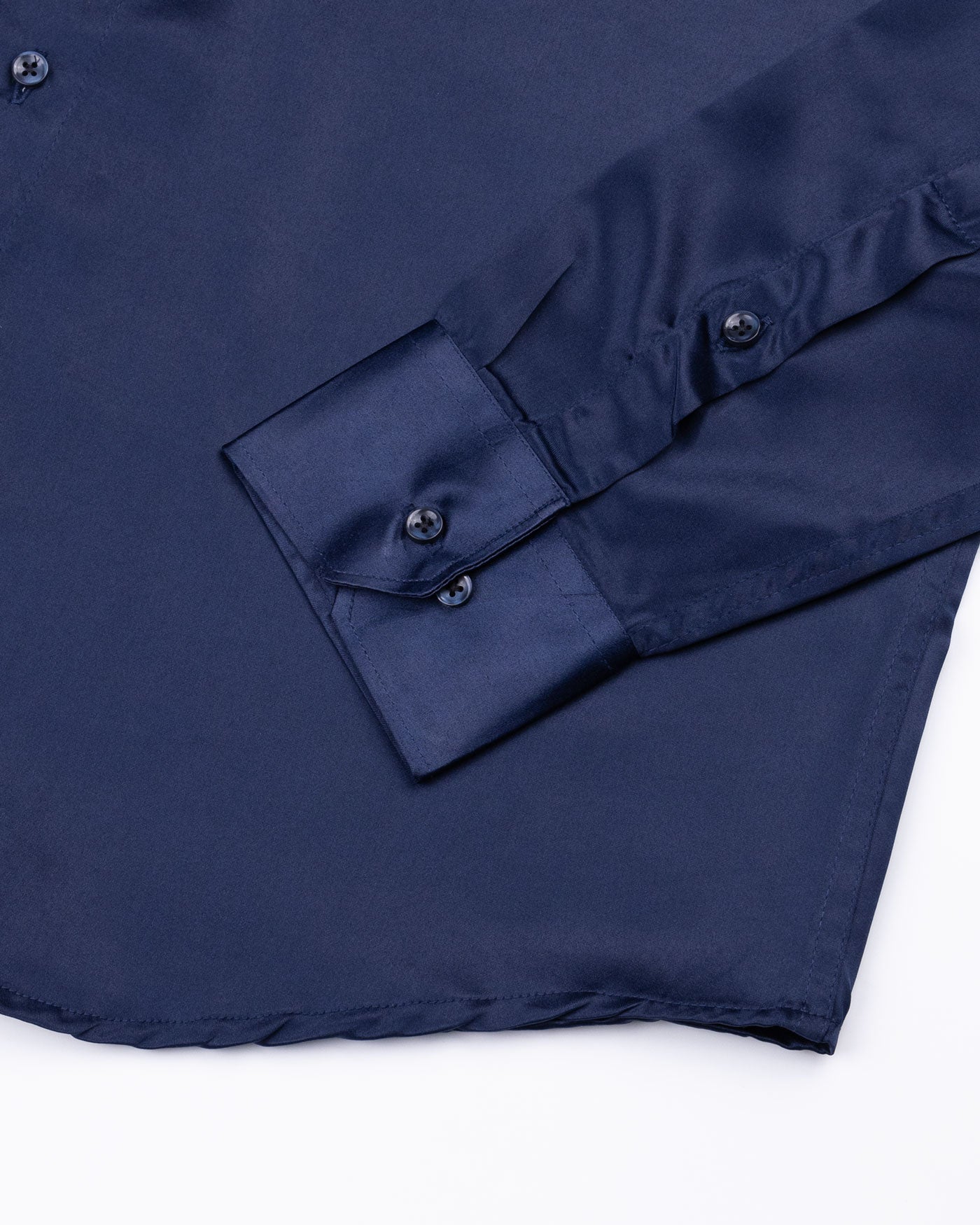 Montor Navy Blue Premium Satin Men's Shirt - John Ellies