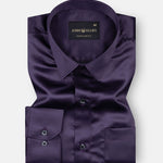 Montor Imperial Purple Premium Satin Men's Shirt - John Ellies