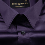 Montor Imperial Purple Premium Satin Men's Shirt - John Ellies