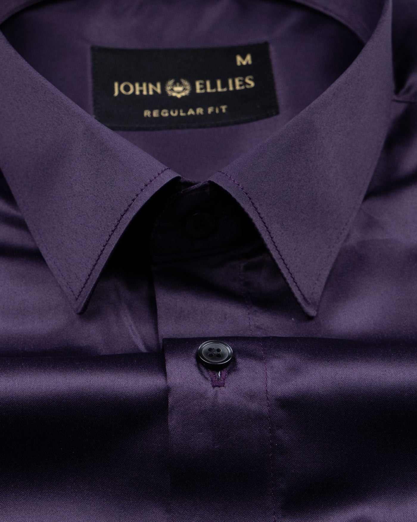 Montor Imperial Purple Premium Satin Men's Shirt - John Ellies