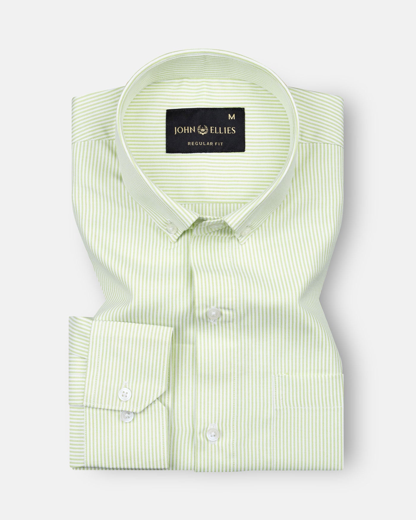 Siento Felix Lime Stripe Oxford Cotton Shirt - John Ellies