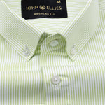 Siento Felix Lime Stripe Oxford Cotton Shirt - John Ellies