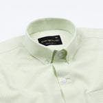 Siento Felix Lime Stripe Oxford Cotton Shirt - John Ellies