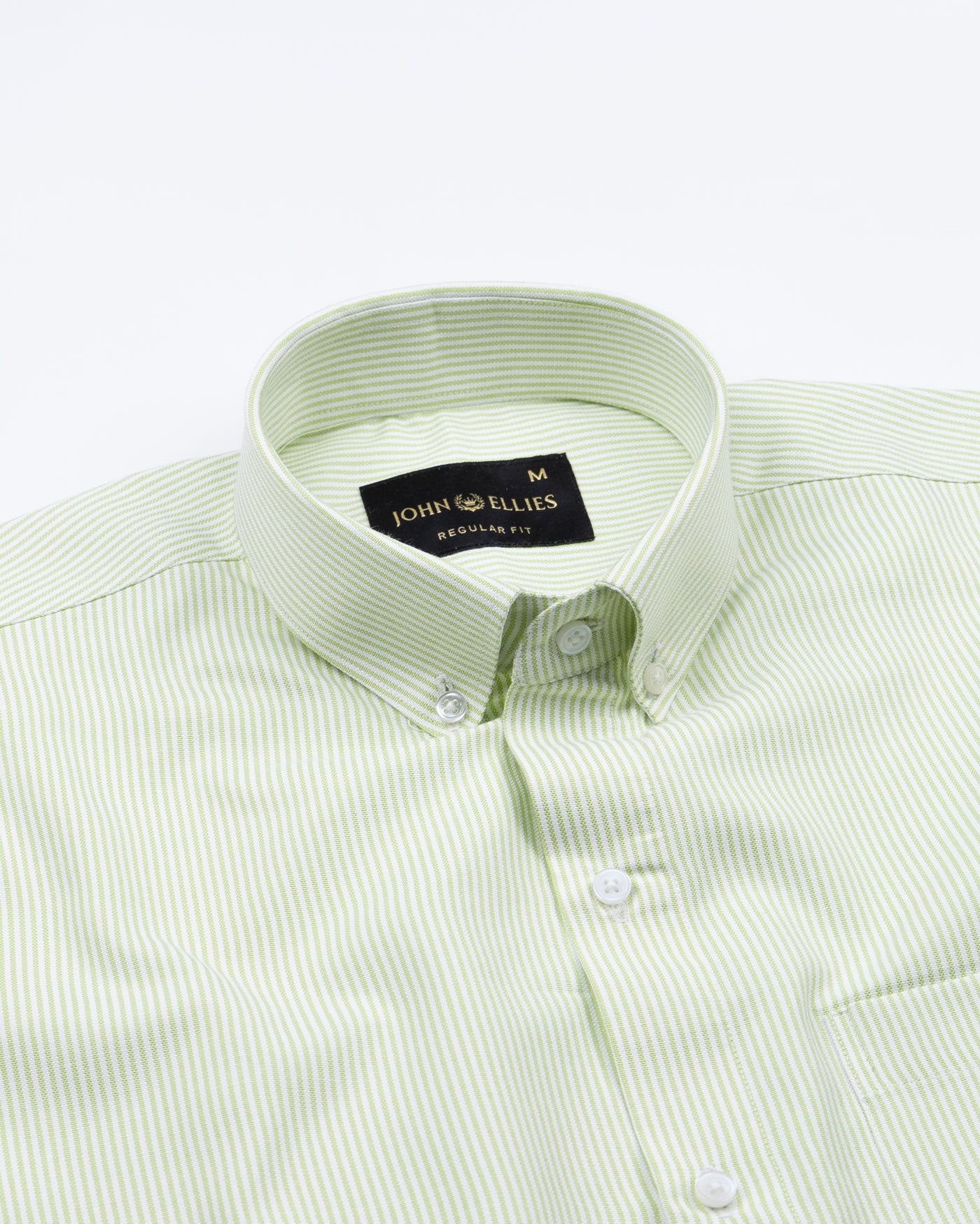 Siento Felix Lime Stripe Oxford Cotton Shirt - John Ellies