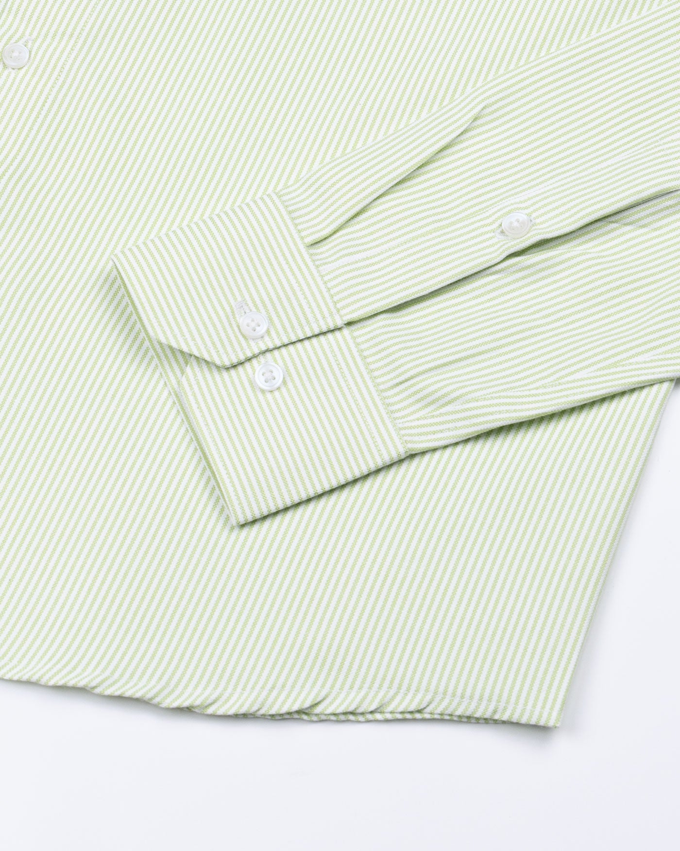 Siento Felix Lime Stripe Oxford Cotton Shirt - John Ellies