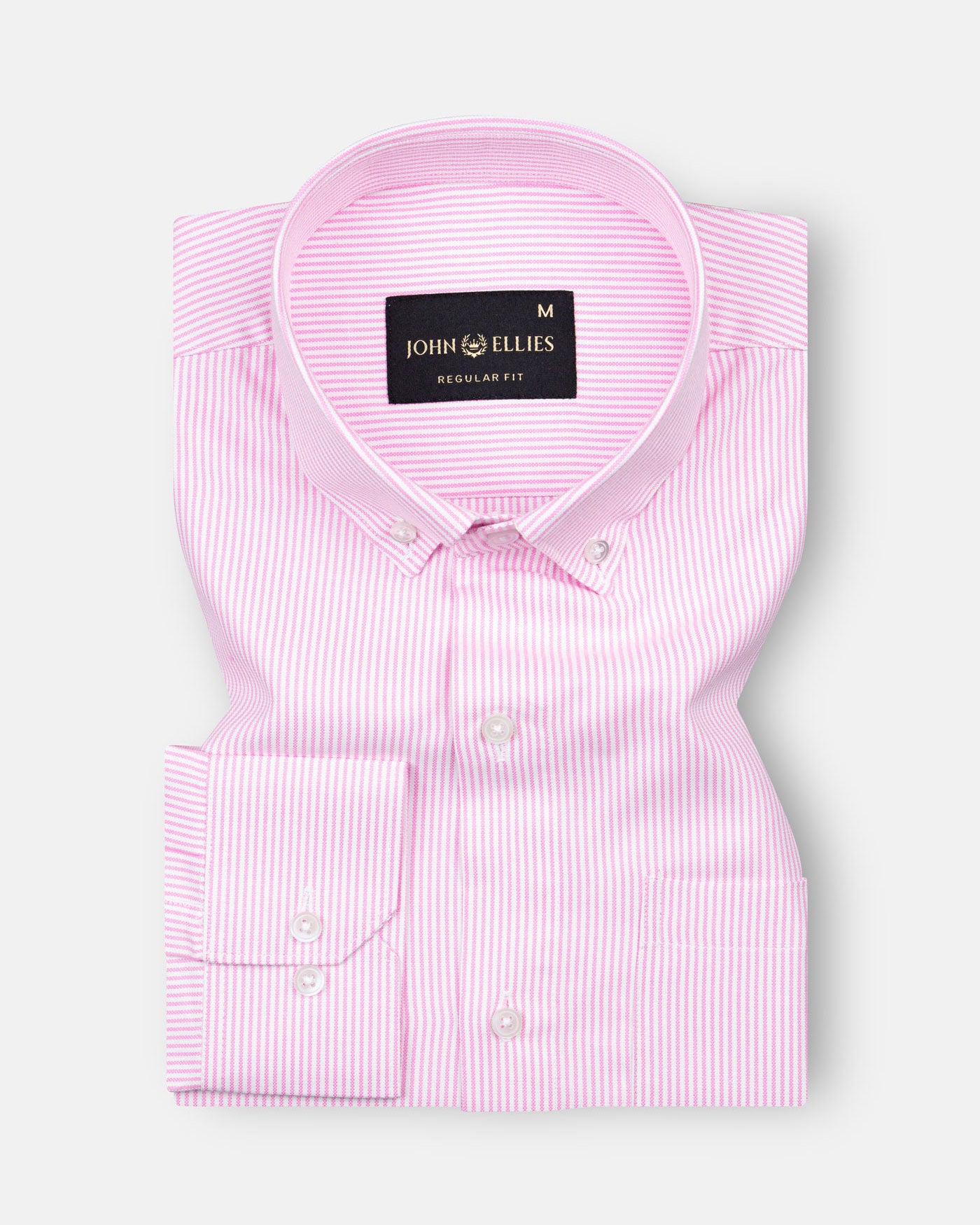 Siento Felix Rose Pink Stripe Oxford Cotton Shirt - John Ellies