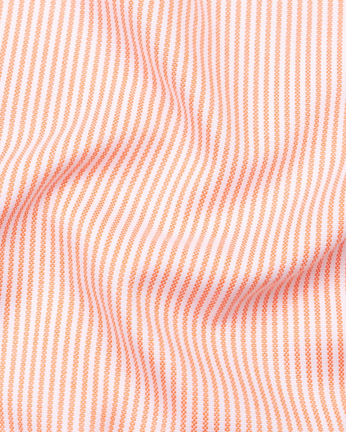 Siento Felix Coral Orange Stripe Oxford Cotton Shirt - John Ellies