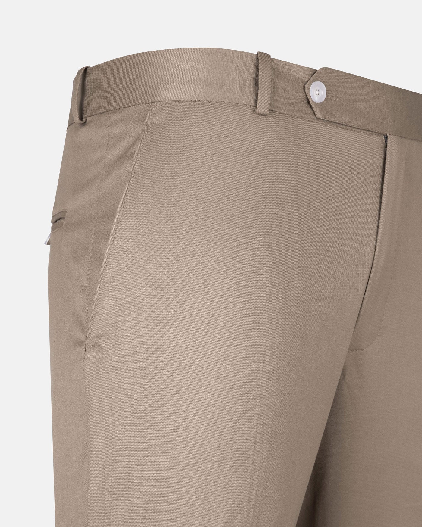 Zernol Khaki Formal Cotton Stretchable Pant - John Ellies