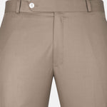 Zernol Khaki Formal Cotton Stretchable Pant - John Ellies