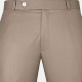 Zernol Khaki Formal Cotton Stretchable Pant - John Ellies