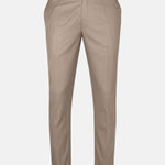 Zernol Khaki Formal Cotton Stretchable Pant - John Ellies