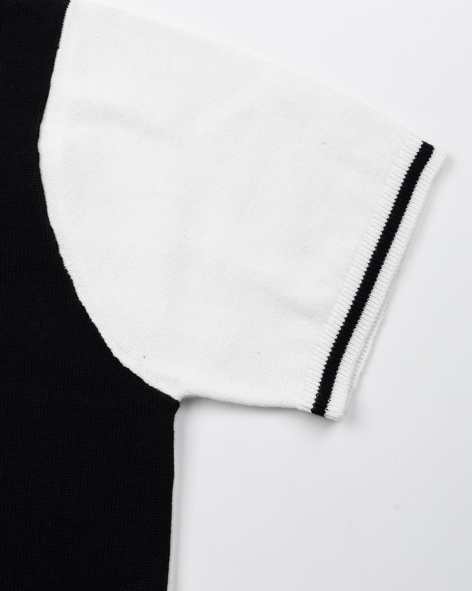 Sarrix White Stripes Cotton Polo T-Shirt - John Ellies