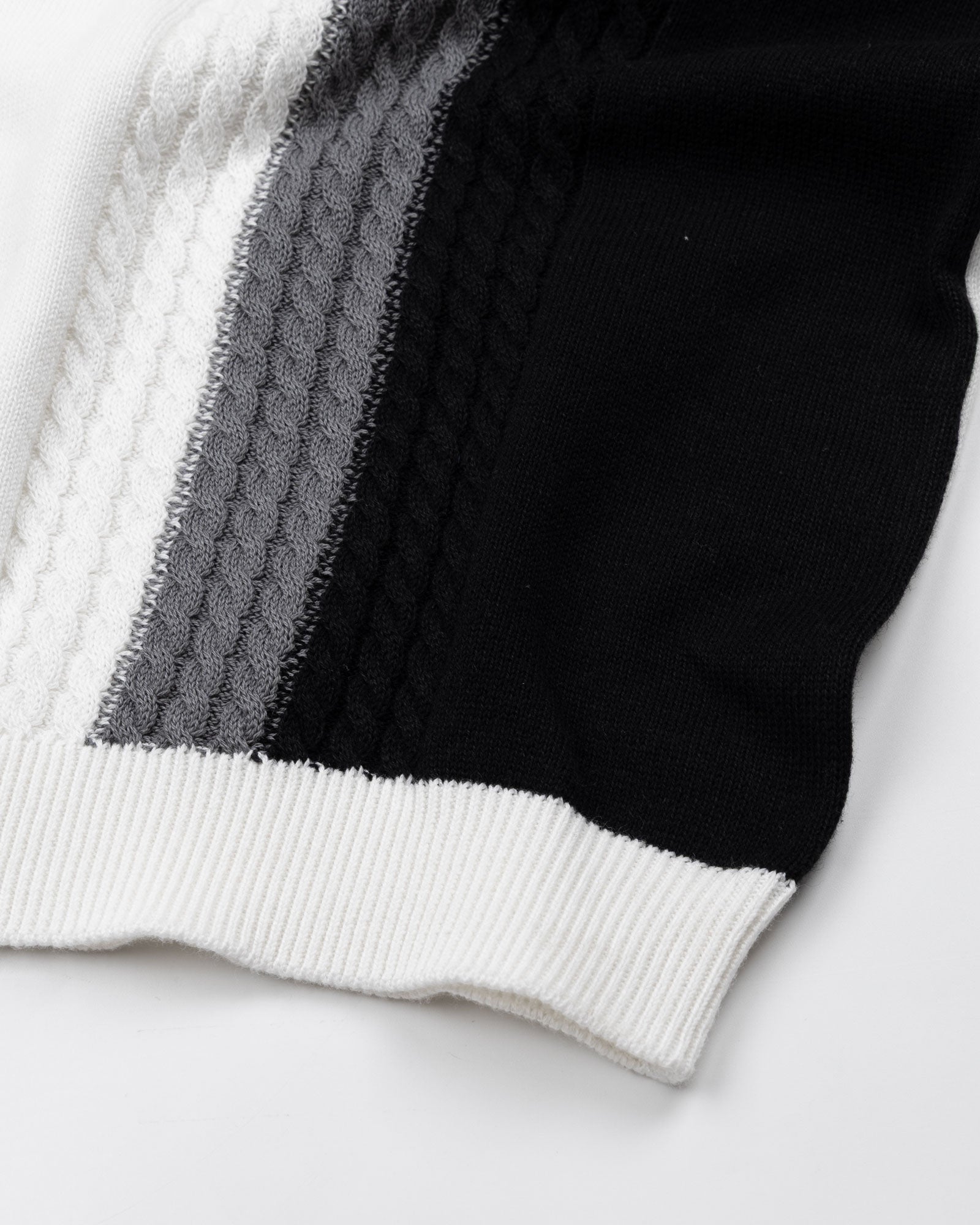 Sarrix White Stripes Cotton Polo T-Shirt - John Ellies