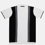 Sarrix White Stripes Cotton Polo T-Shirt - John Ellies