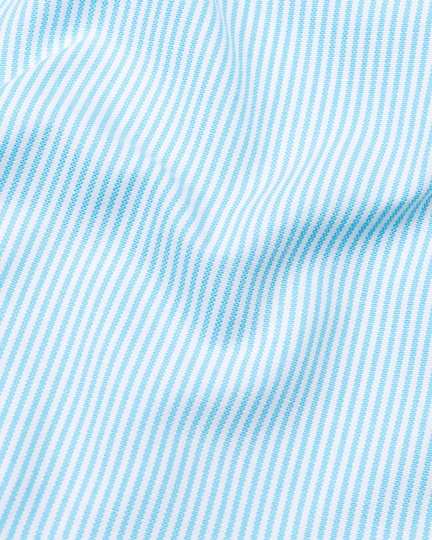 Siento Felix Turquoise Blue Stripe Oxford Cotton Shirt - John Ellies