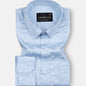 Artistic Ice Blue Cotton Printed Shirt - John Ellies