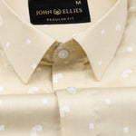 Artistic Pearl Yellow Cotton Printed Shirt - John Ellies