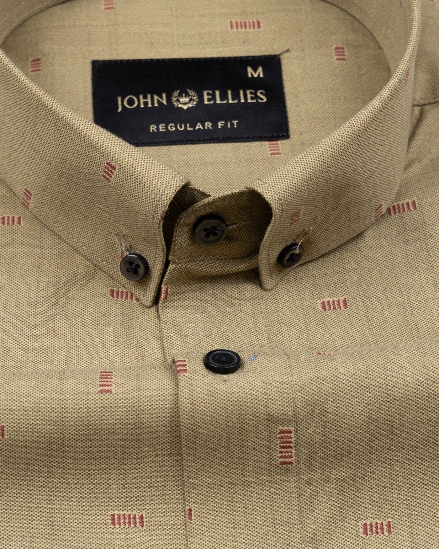 Artistic Metallic Gold Cotton Printed Shirt - John Ellies