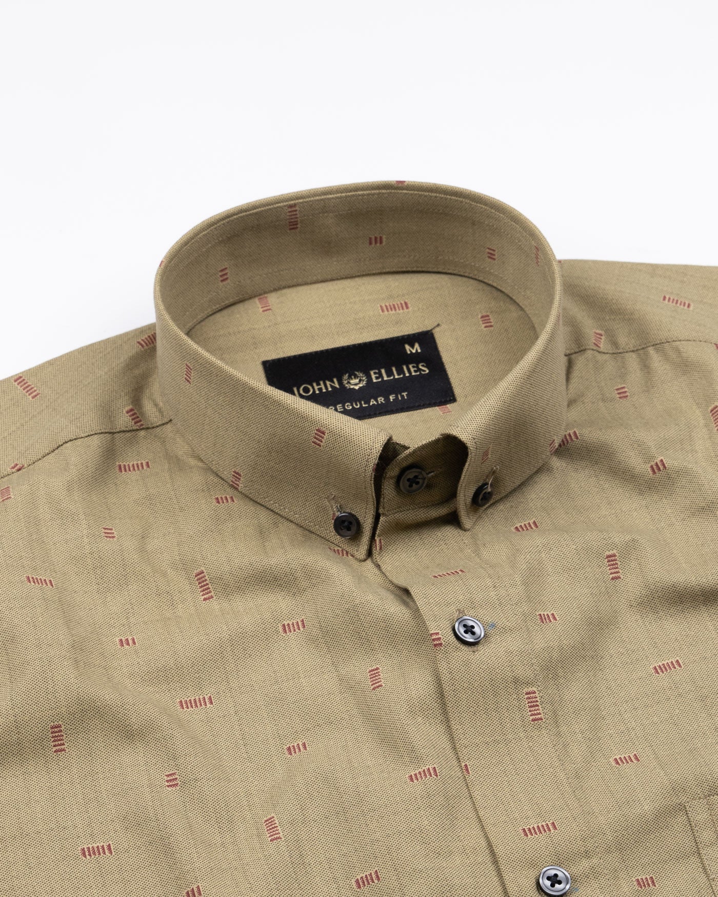 Artistic Metallic Gold Cotton Printed Shirt - John Ellies