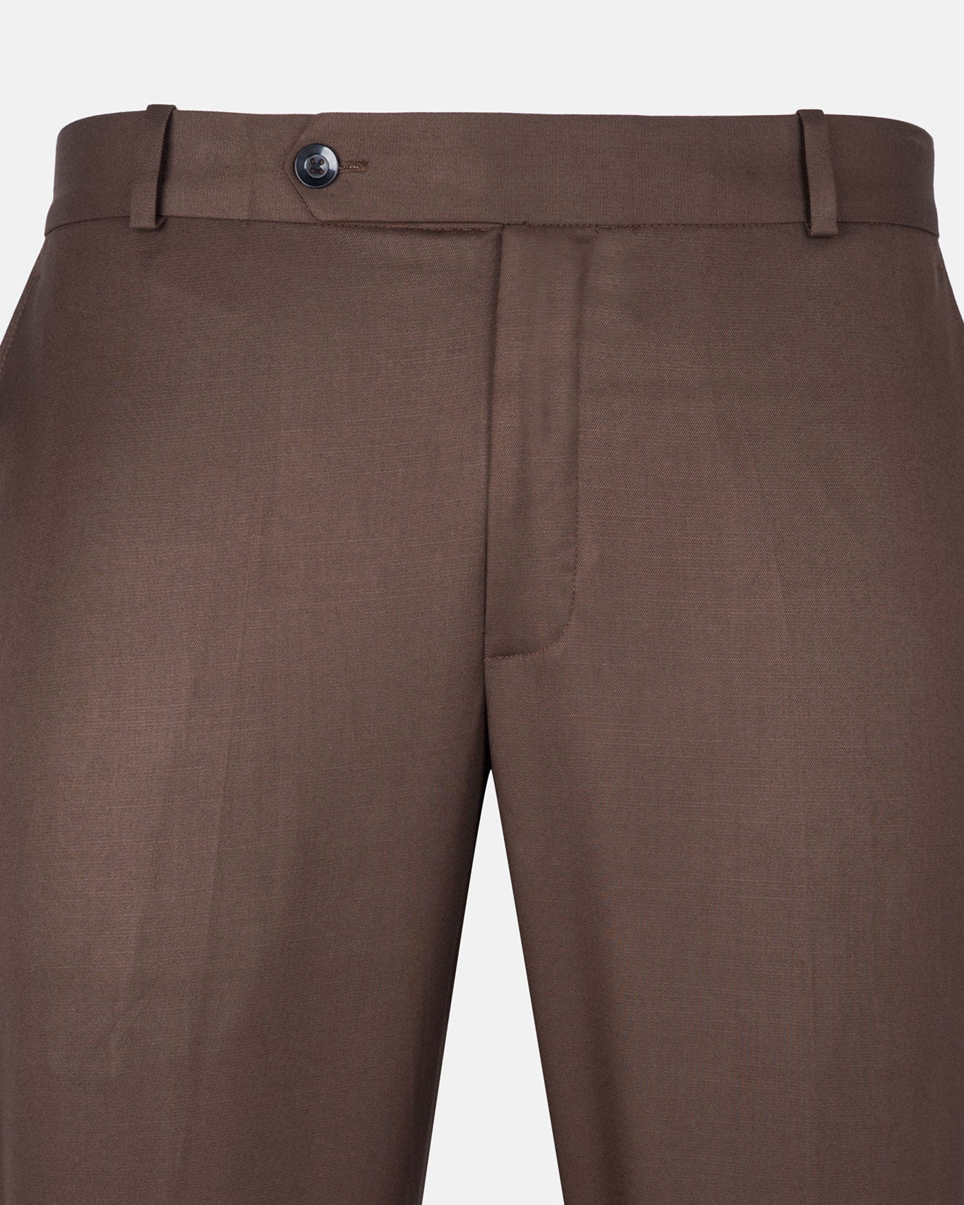 Zernol Brown Formal Cotton Stretchable Pant - John Ellies