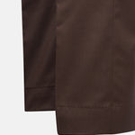 Zernol Brown Formal Cotton Stretchable Pant - John Ellies