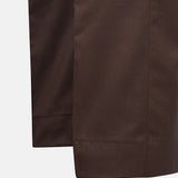 Zernol Brown Formal Cotton Stretchable Pant - John Ellies
