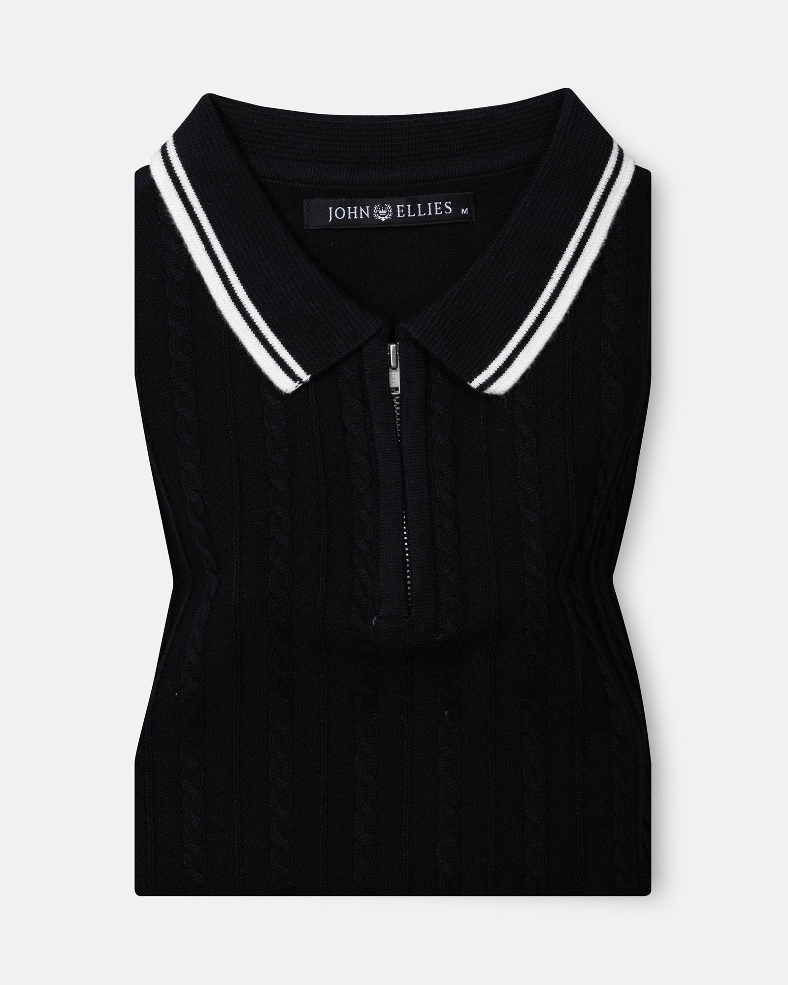 Oksira Black Cotton Polo T-Shirt - John Ellies