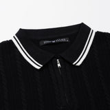 Oksira Black Cotton Polo T-Shirt - John Ellies