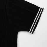 Oksira Black Cotton Polo T-Shirt - John Ellies